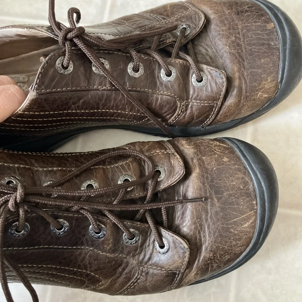 Keen  Oxfords Brown Leather Lace Up Shoes‎ Men's Size 12 US 13008-SHTK GTS 0410